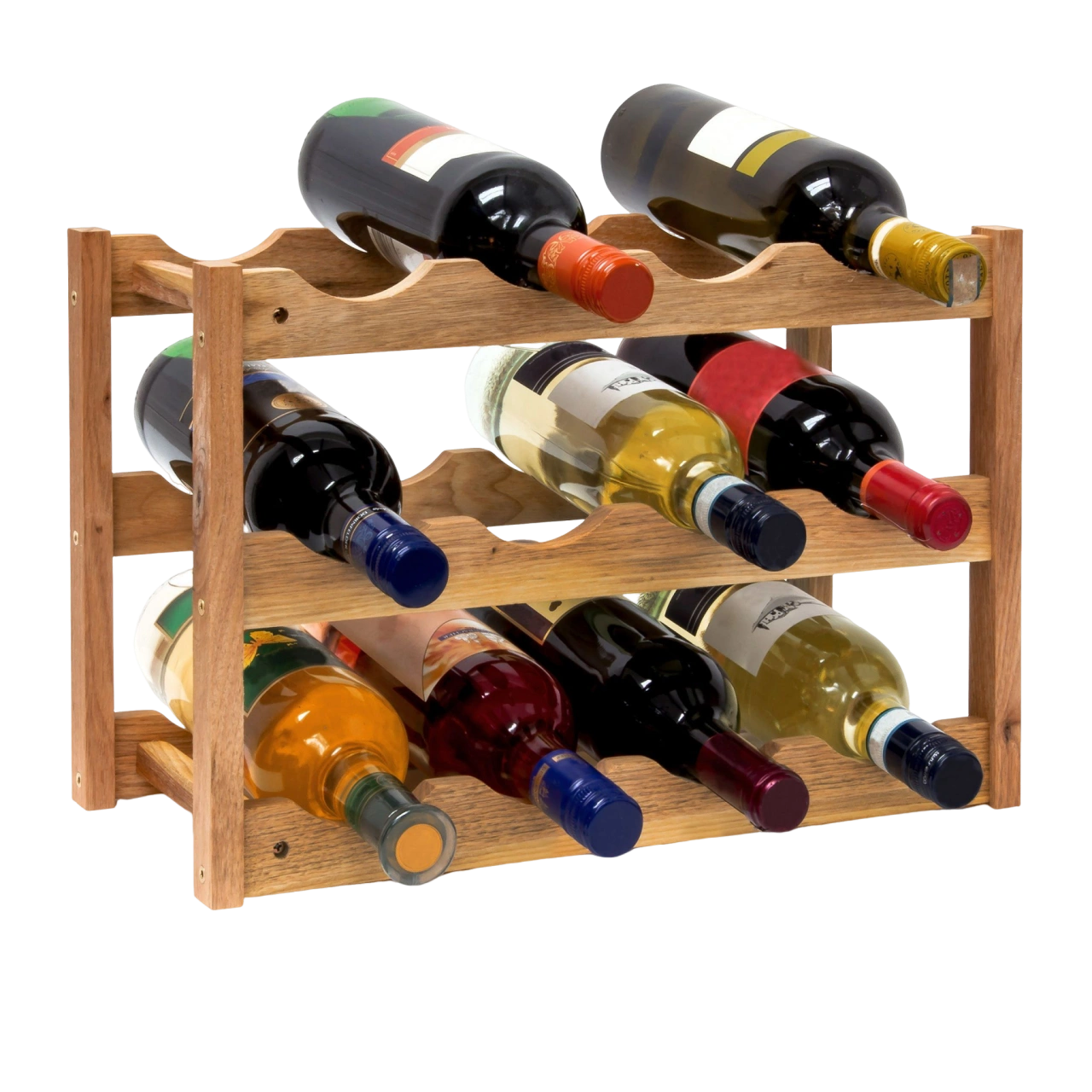 Chinese Walnut Wood Classic Small Wine Rack