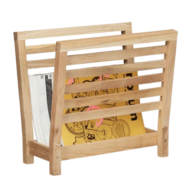 Chinese Walnut Wood Magazine Rack