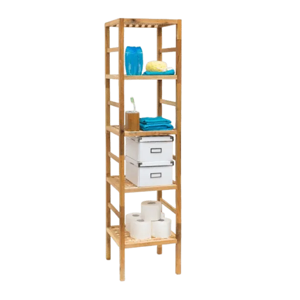 Chinese Walnut Wood 5-Tier Storage Shelves(Grid)