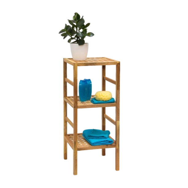 Chinese Walnut Wood 3-Tier Storage Shelves(Grid)