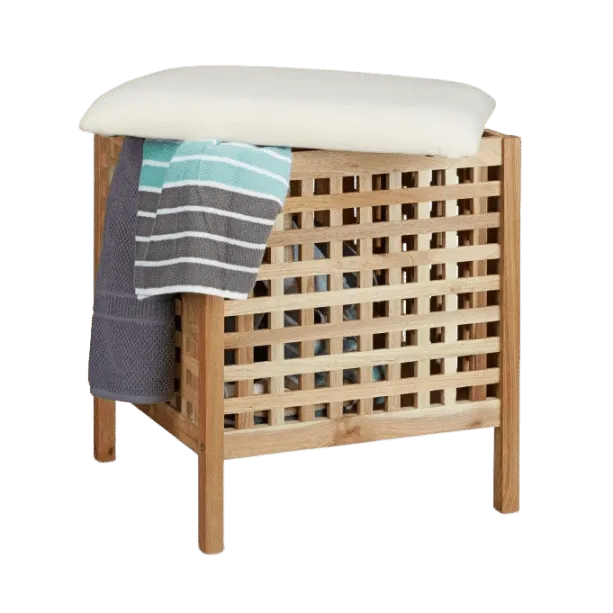 Chinese Walnut Wood Storage Stool(Grid)
