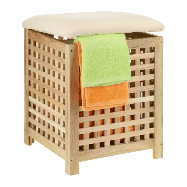 Chinese Walnut Wood Storage Stool(Grid)