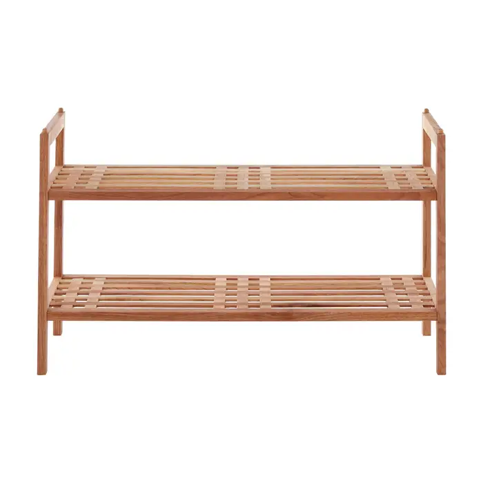 Chinese Walnut Wood Solid walnut wood stackable shoe rack(strip+grid)