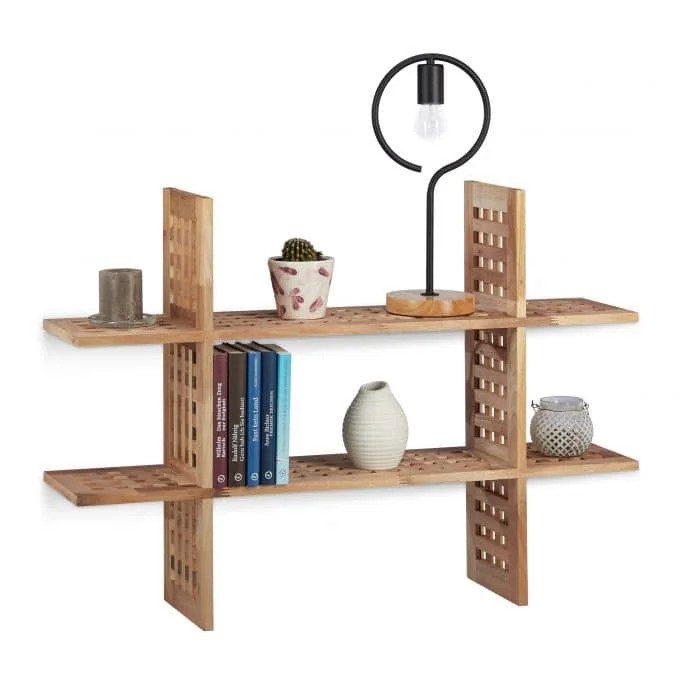 Chinese Walnut Wood Walnut wood wall hang rack(grid design)